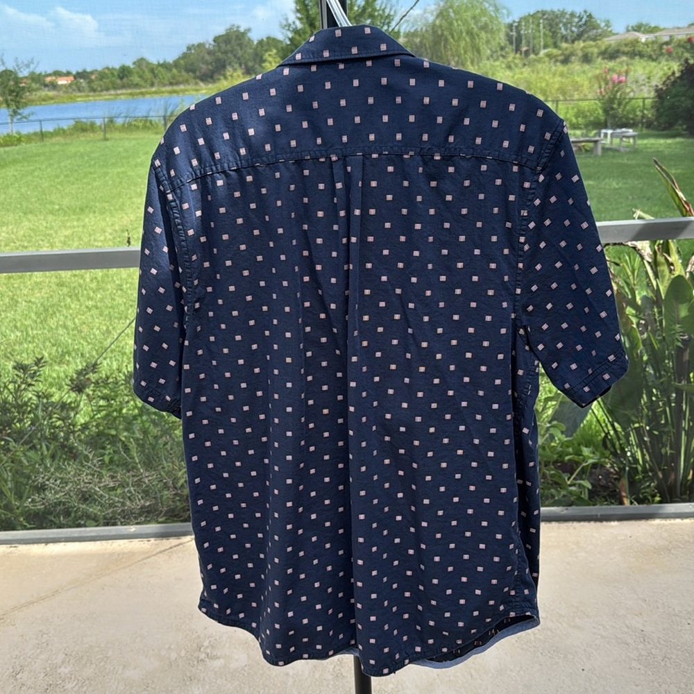 Tommy Bahama cotton Blue patriotic Button up short sleeve shirt large nwot - Picture 4 of 7